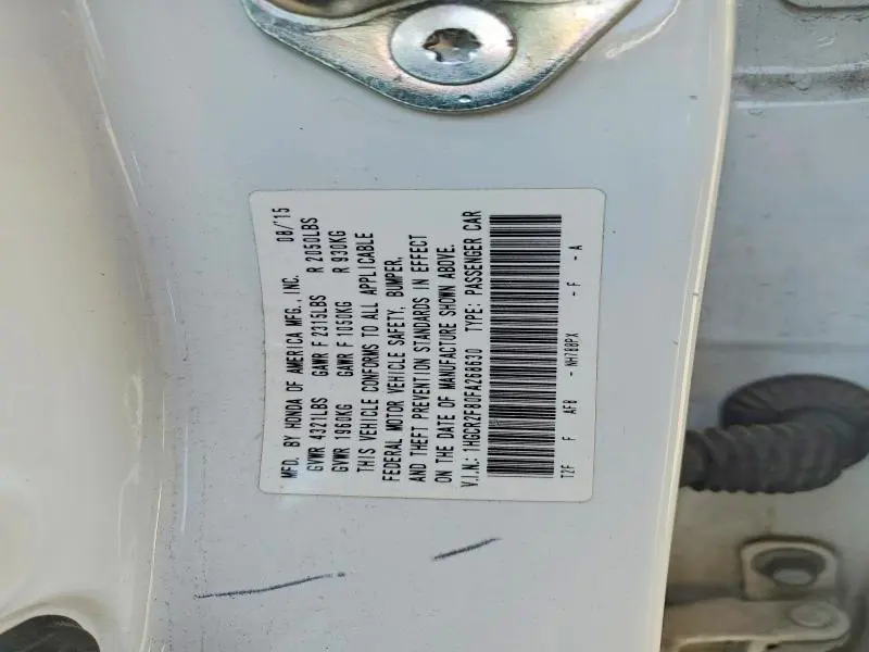 2015 HONDA ACCORD EXL  
