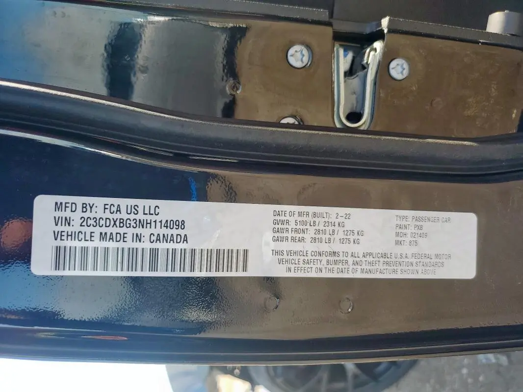 2022 DODGE CHARGER SXT  