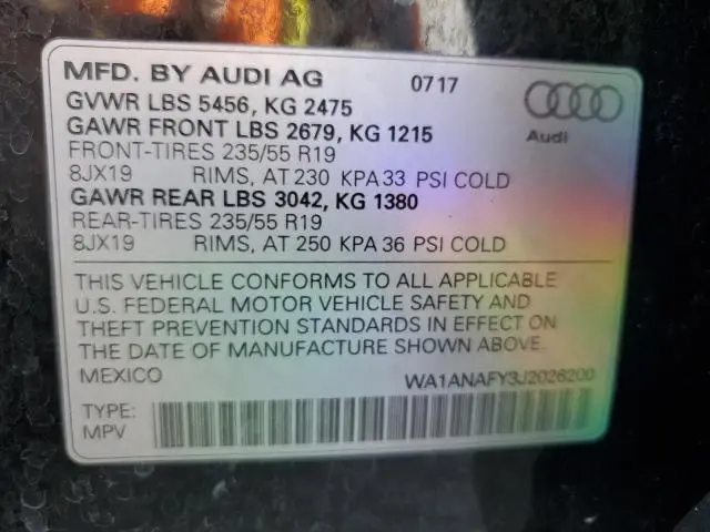 2018 AUDI Q5 PREMIUM  