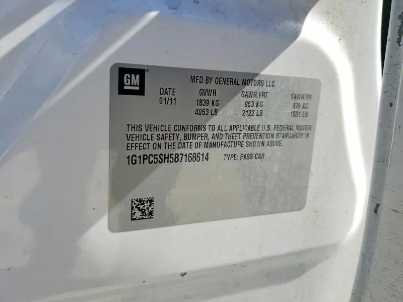 2011 CHEVROLET CRUZE LS  