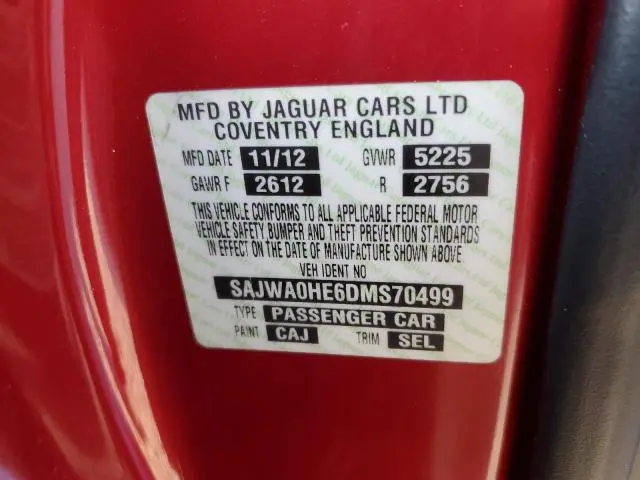 2013 JAGUAR XF SUPERCHARGED  