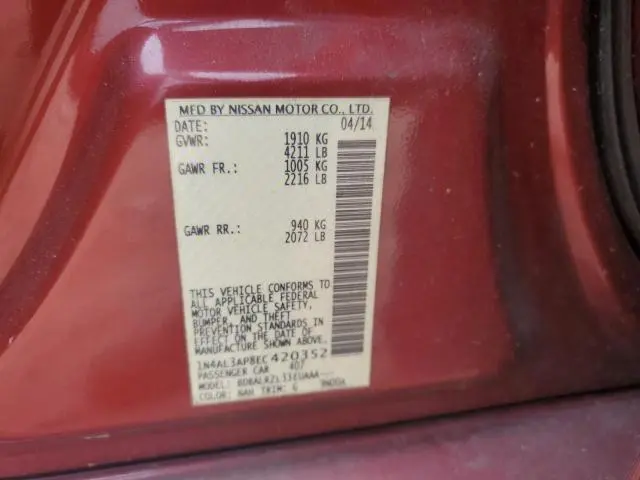 2014 NISSAN ALTIMA 2.5