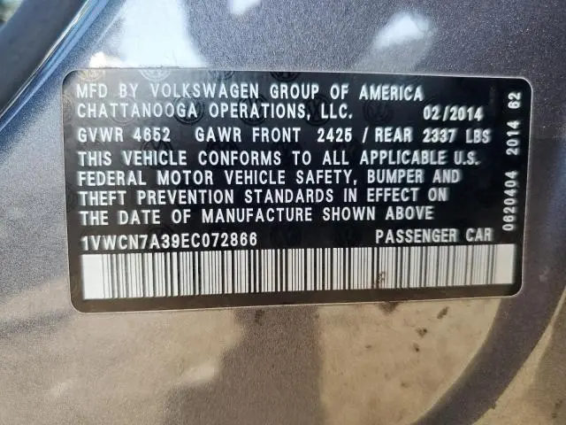 2014 VOLKSWAGEN PASSAT SEL  