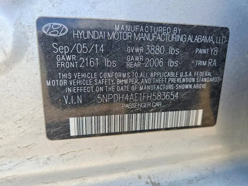 2015 HYUNDAI ELANTRA SE  