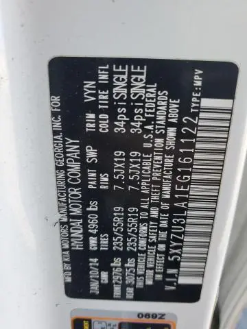 2014 HYUNDAI SANTA FE SPORT   