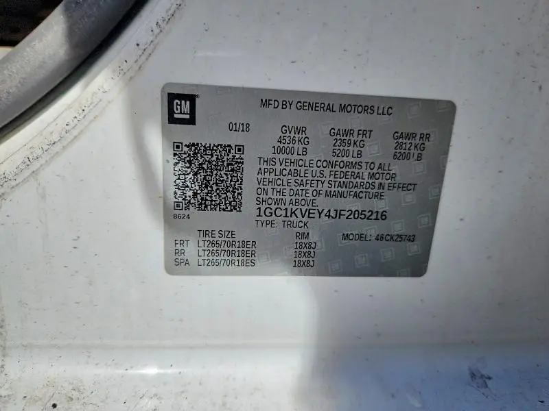 2018 CHEVROLET SILVERADO K2500 HEAVY DUTY LT  