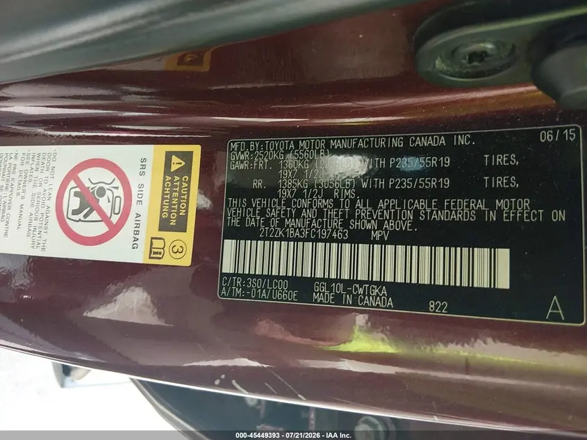 2015 LEXUS RX 350  