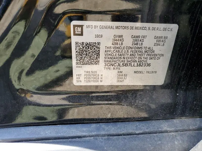2020 CHEVROLET TRAX 1LT  