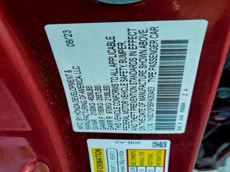 2023 HONDA ACCORD HYBRID SPORT  