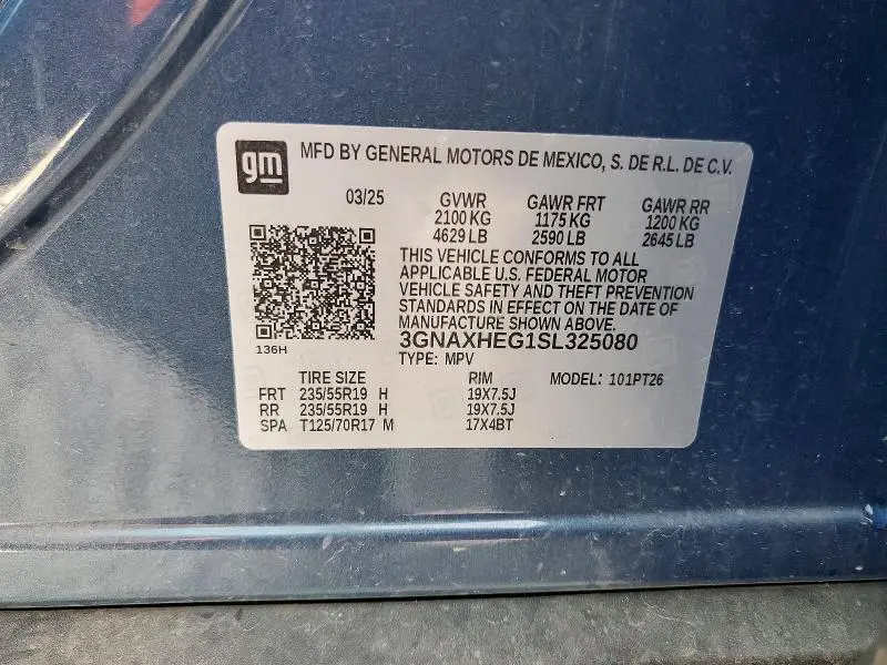 2025 CHEVROLET EQUINOX LT  