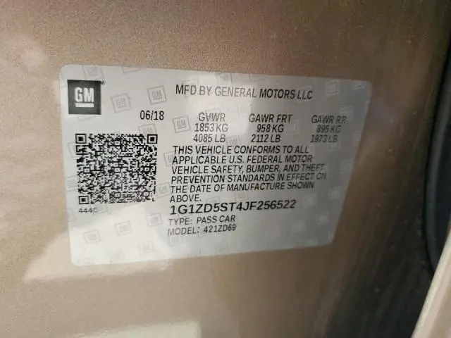 2018 CHEVROLET MALIBU LT  