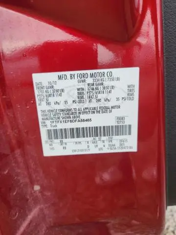 2013 FORD F150 SUPER CAB  
