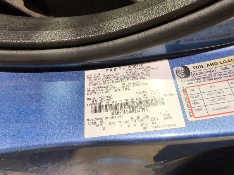 2010 FORD FUSION SEL  
