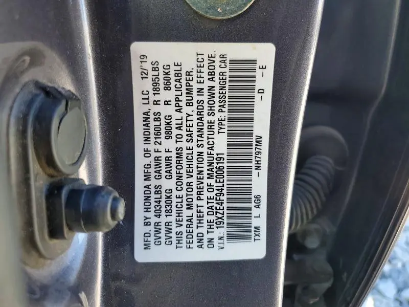 2020 HONDA INSIGHT TOURING  