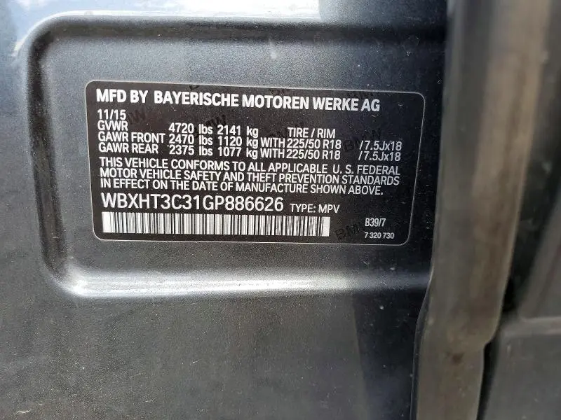 2016 BMW X1 XDRIVE28I  