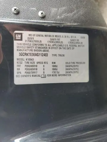 2010 CHEVROLET SILVERADO K1500 LTZ  