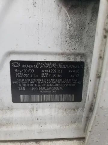 2010 HYUNDAI SONATA GLS  
