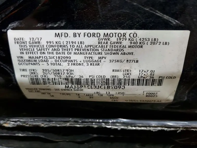 2018 FORD ECOSPORT SES  