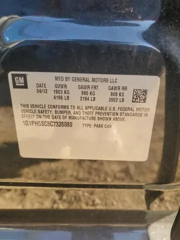 2012 CHEVROLET CRUZE LTZ  