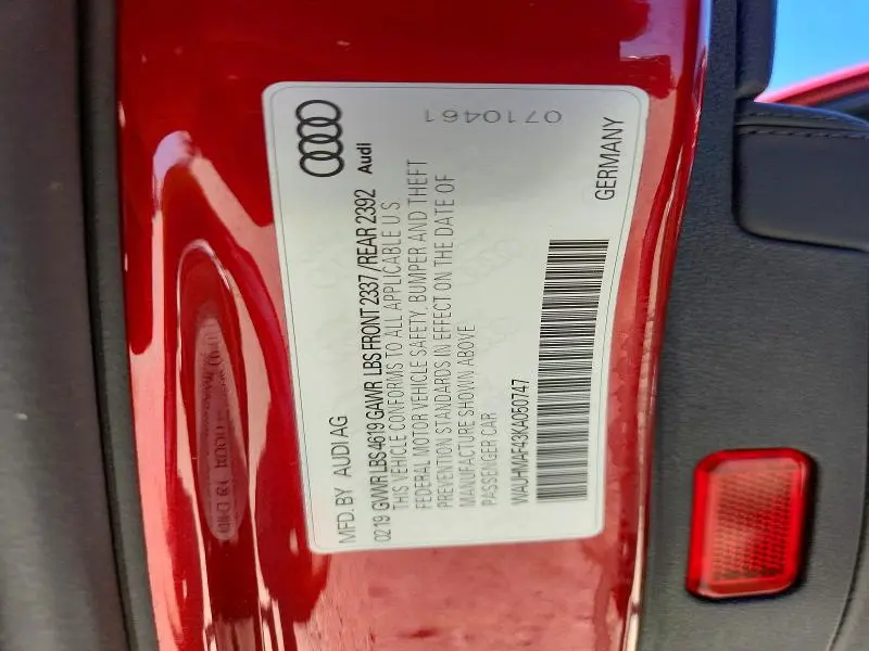 2019 AUDI A4 PREMIUM PLUS  