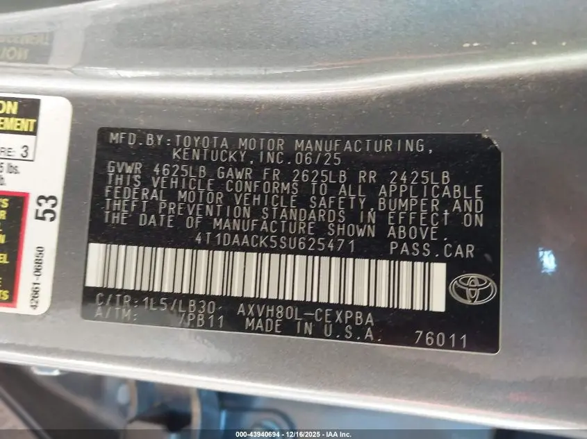 2025 TOYOTA CAMRY XSE