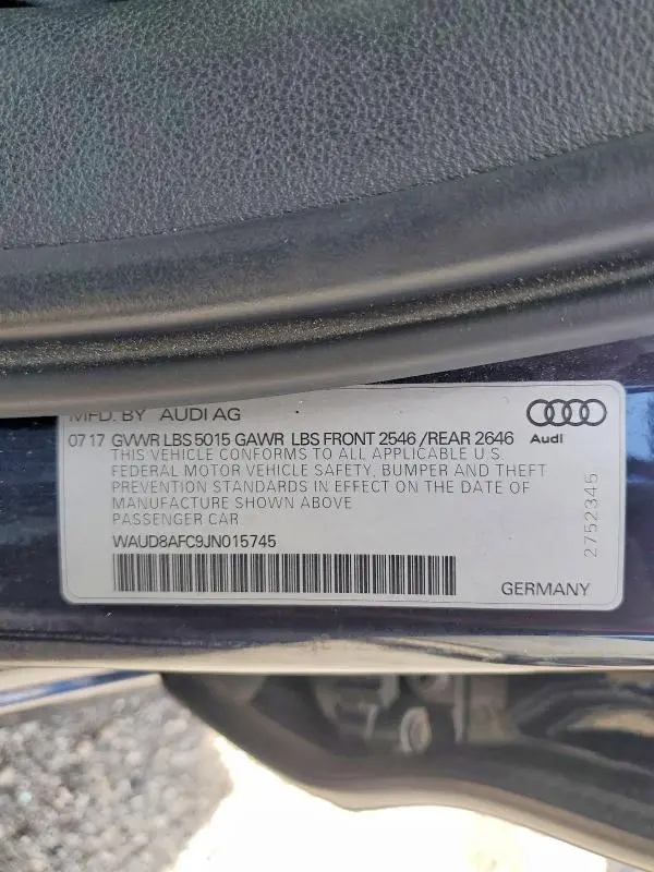2018 AUDI A6 PREMIUM PLUS  