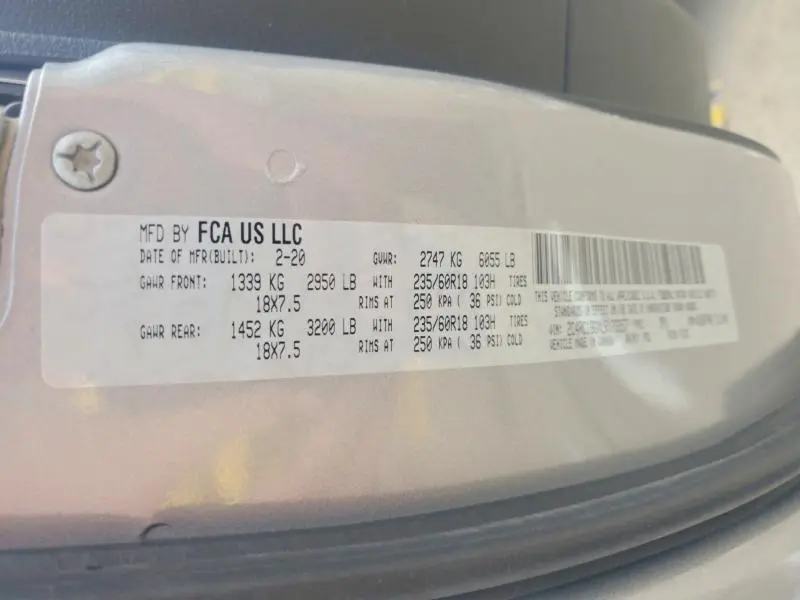 2020 CHRYSLER PACIFICA TOURING L  