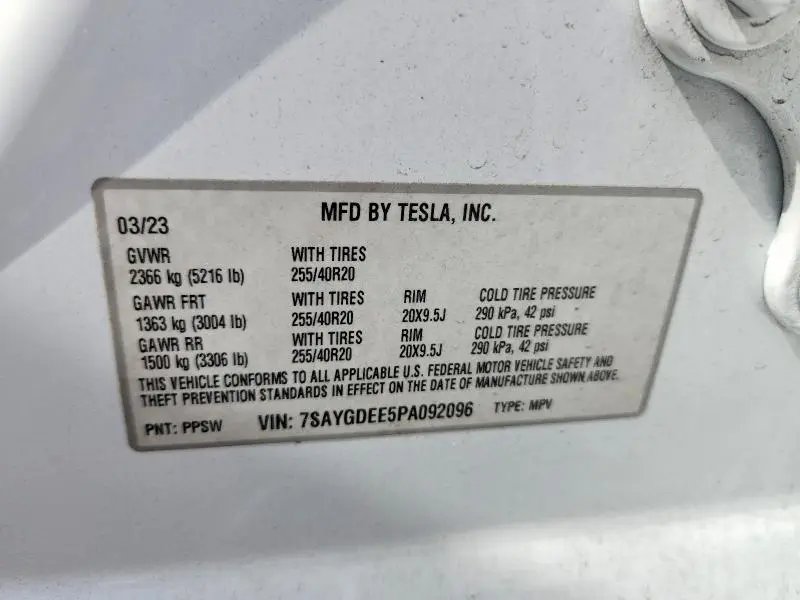 2023 TESLA MODEL Y   