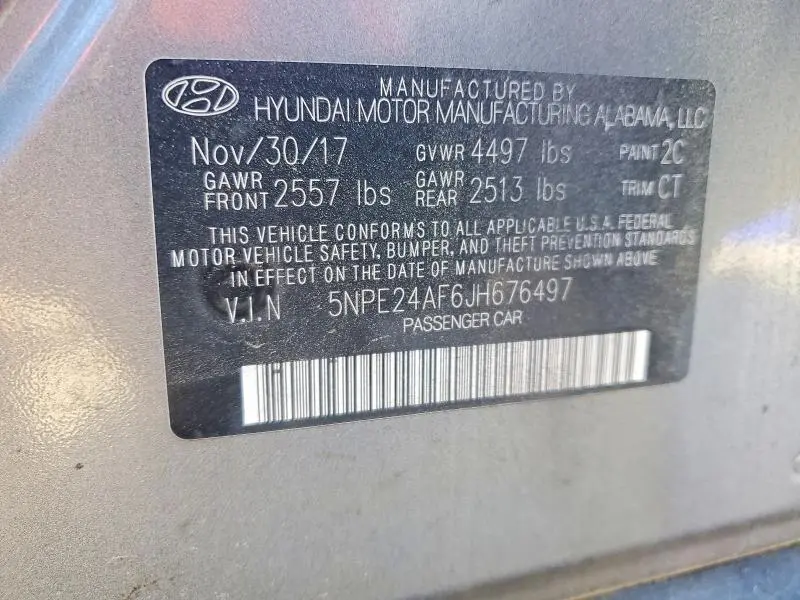 2018 HYUNDAI SONATA SE  