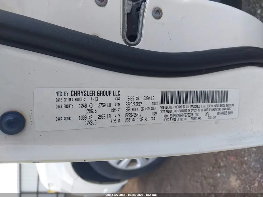 2013 DODGE JOURNEY AMERICAN VALUE PKG