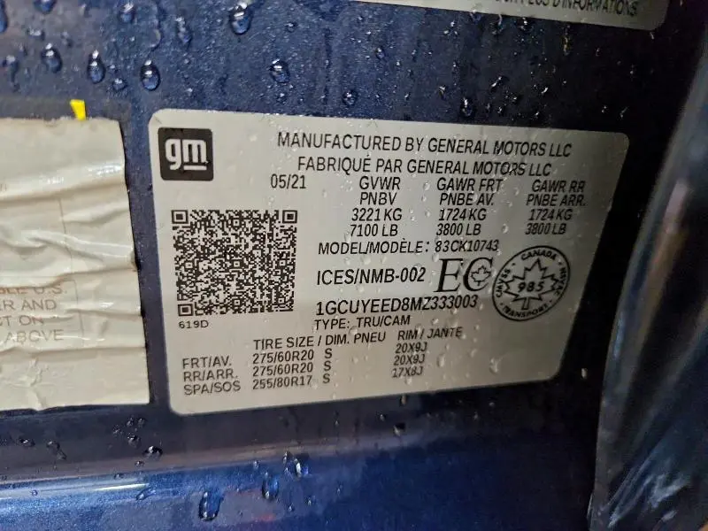 2021 CHEVROLET SILVERADO K1500 RST  