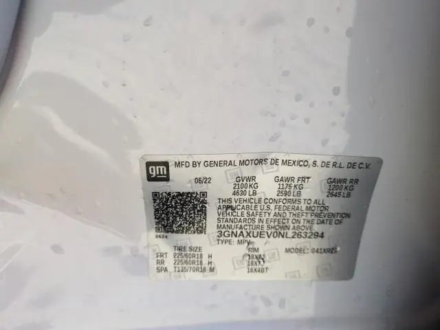 2022 CHEVROLET EQUINOX LT  