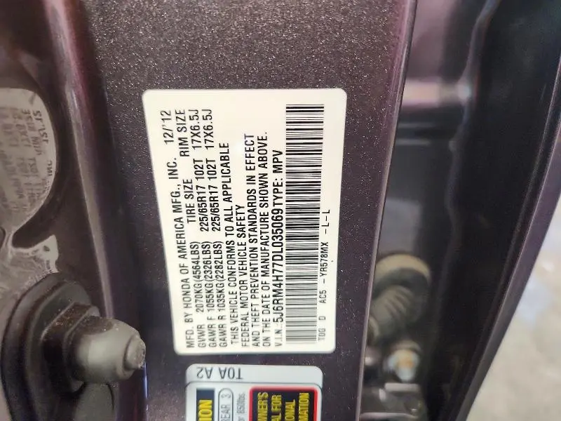 2013 HONDA CR-V EXL  