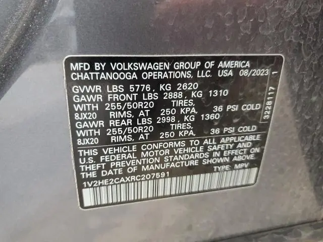 2024 VOLKSWAGEN ATLAS CROSS SPORT SE  