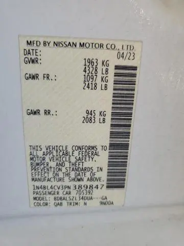 2023 NISSAN ALTIMA SR  