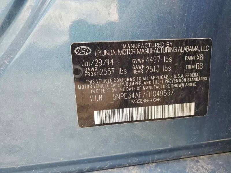 2015 HYUNDAI SONATA   