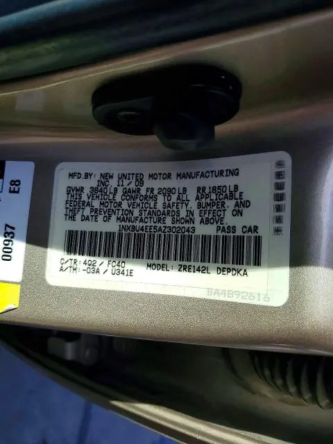 2010 TOYOTA COROLLA LE  