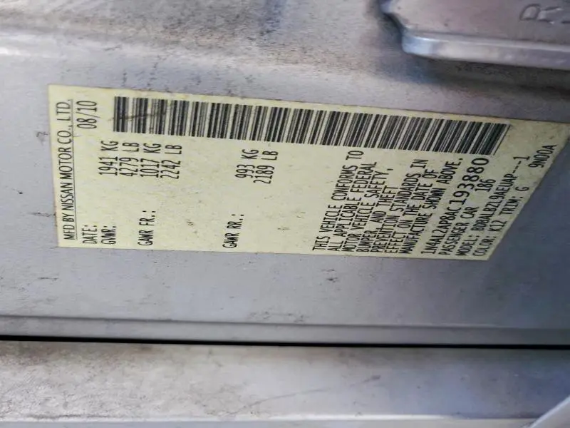 2010 NISSAN ALTIMA 2.5  