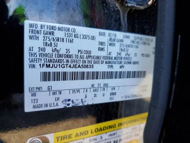 2018 FORD EXPEDITION XL  