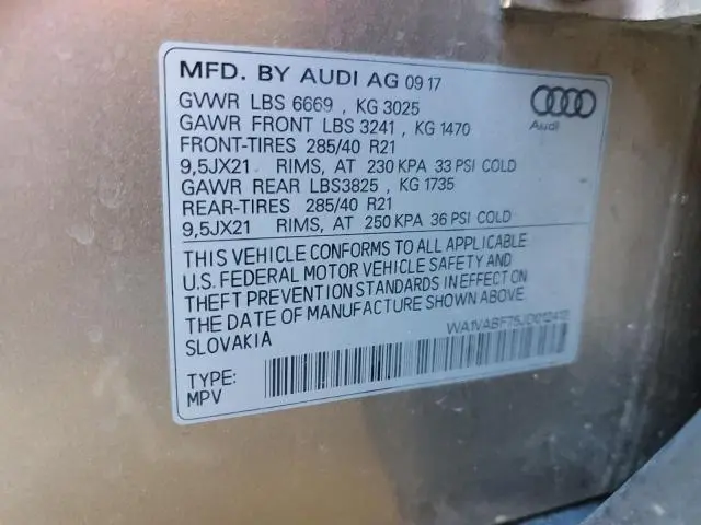 2018 AUDI Q7 PRESTIGE