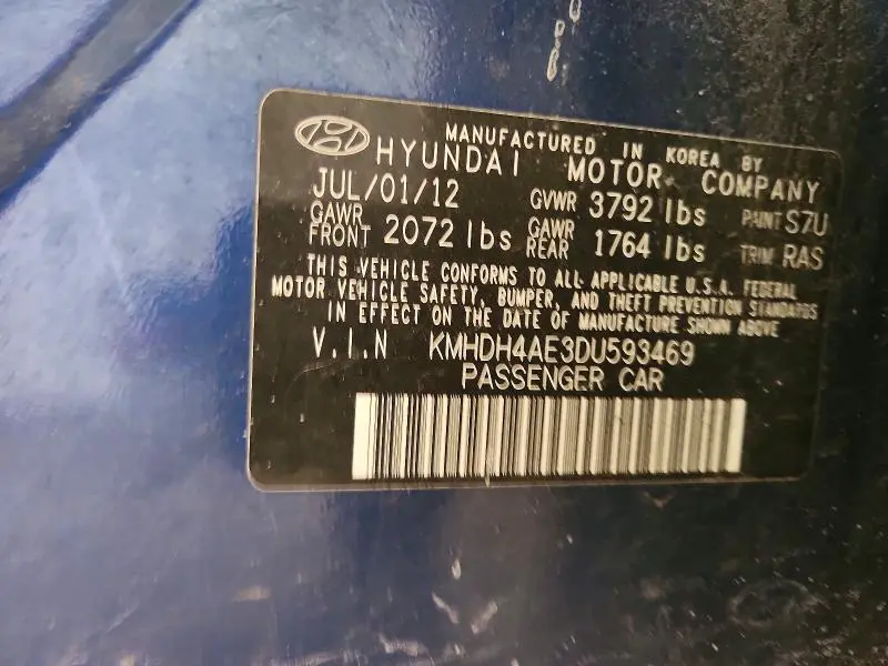 2013 HYUNDAI ELANTRA LIMITED  