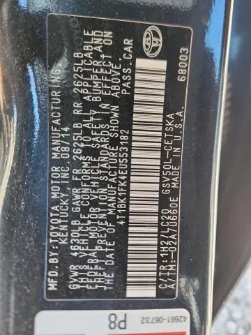 2014 TOYOTA CAMRY SE  