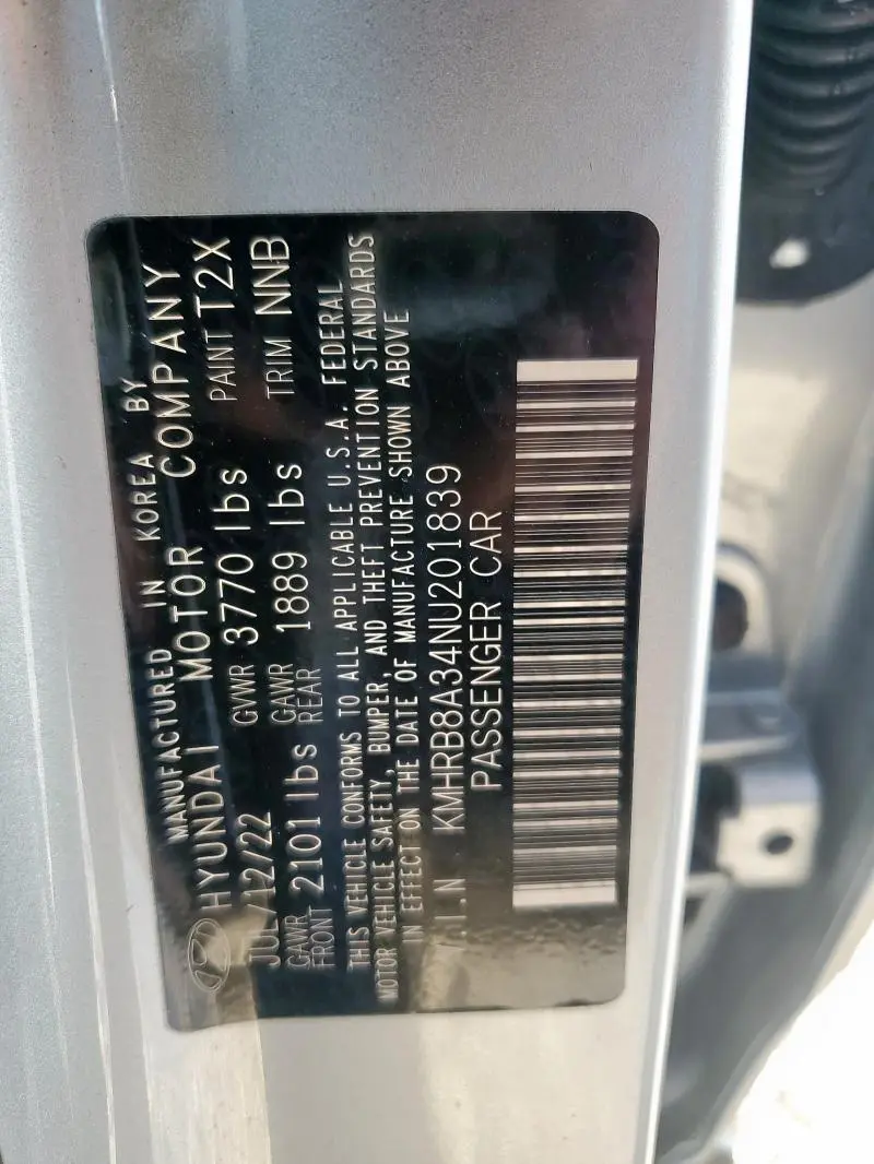 2022 HYUNDAI VENUE SE  