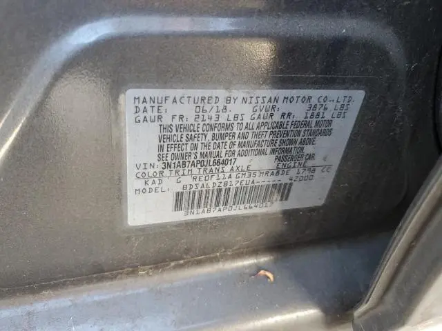 2018 NISSAN SENTRA S  