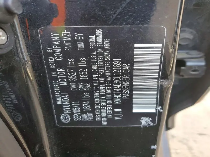 2012 HYUNDAI ACCENT GLS  