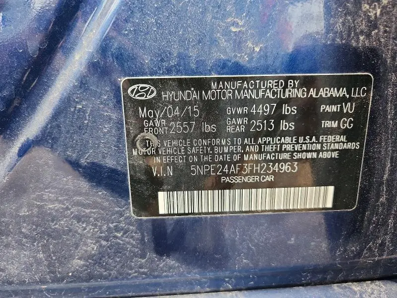 2015 HYUNDAI SONATA SE  