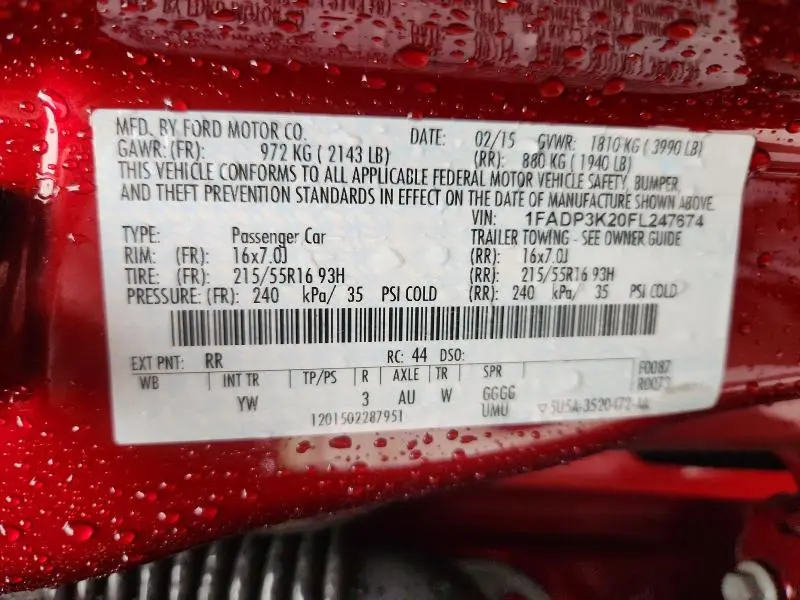2015 FORD FOCUS SE  