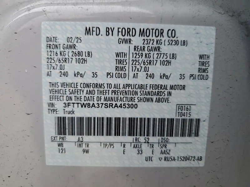 2025 FORD MAVERICK XL  