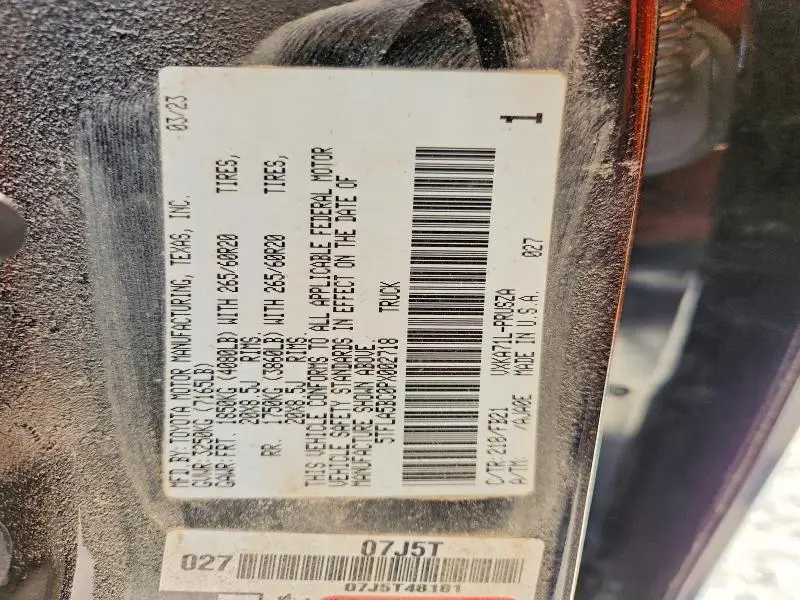 2023 TOYOTA TUNDRA CREWMAX SR5  