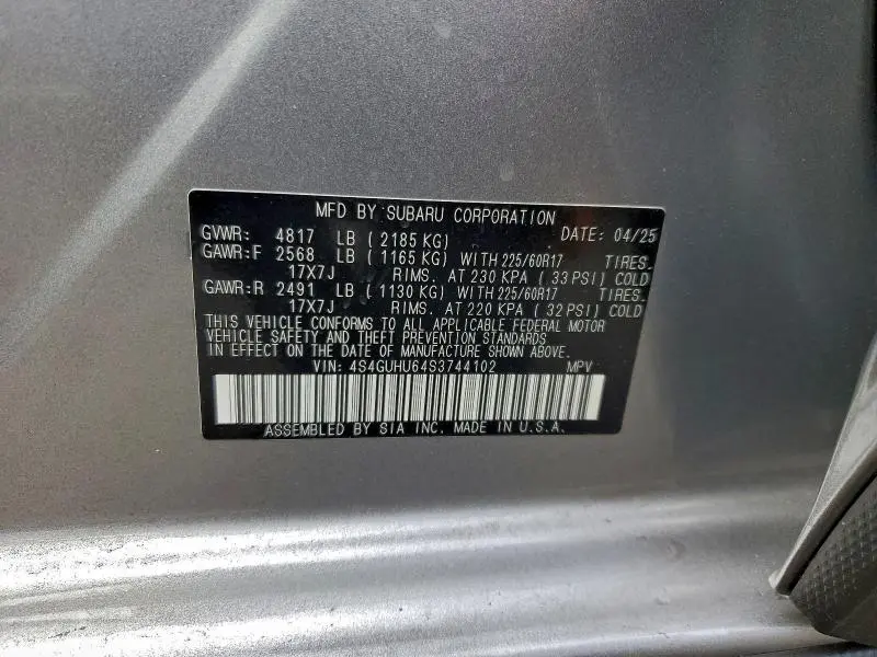 2025 SUBARU CROSSTREK WILDERNESS  